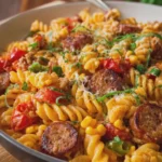 Southern Cajun Beef Sausage & Sweet Corn Creamy Rotini