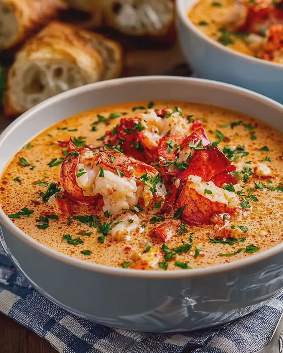 Creamy Lobster Bisque: Indulgent Recipe with Tender Lobster Pieces