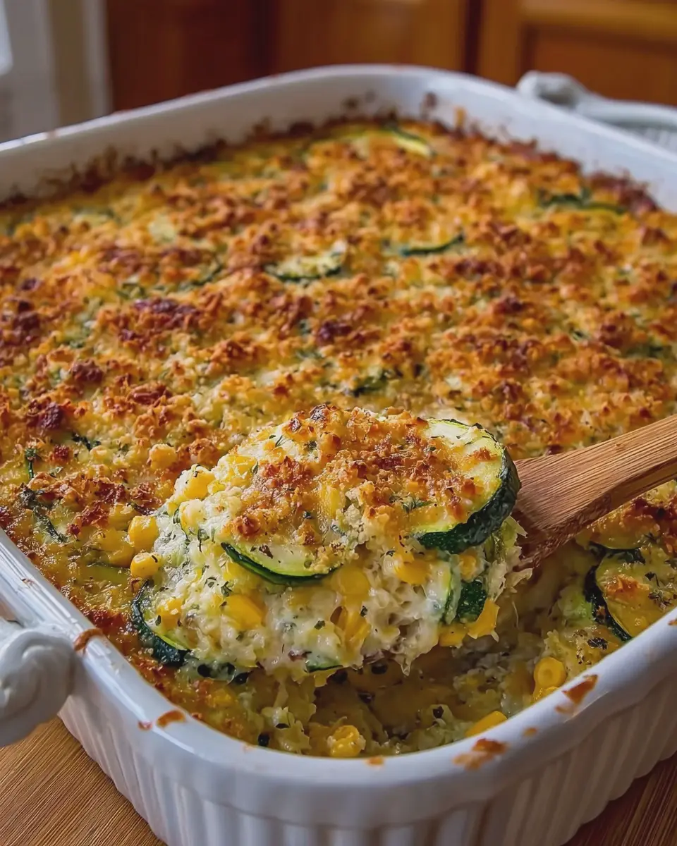 Cheesy Zucchini Corn Casserole: A Comforting Family Favorite