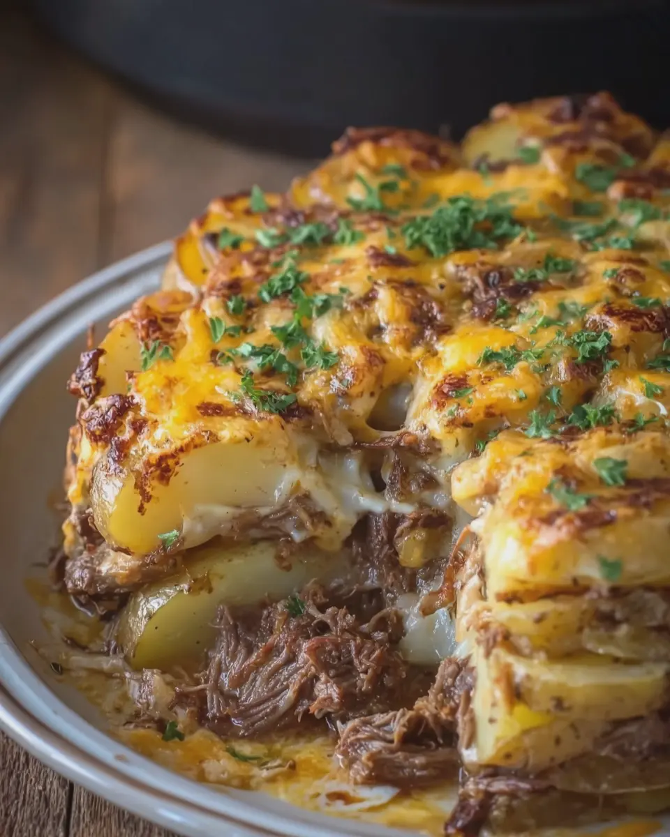 Slow Cooker Beef and Potato Au Gratin: A Comforting Family Favorite