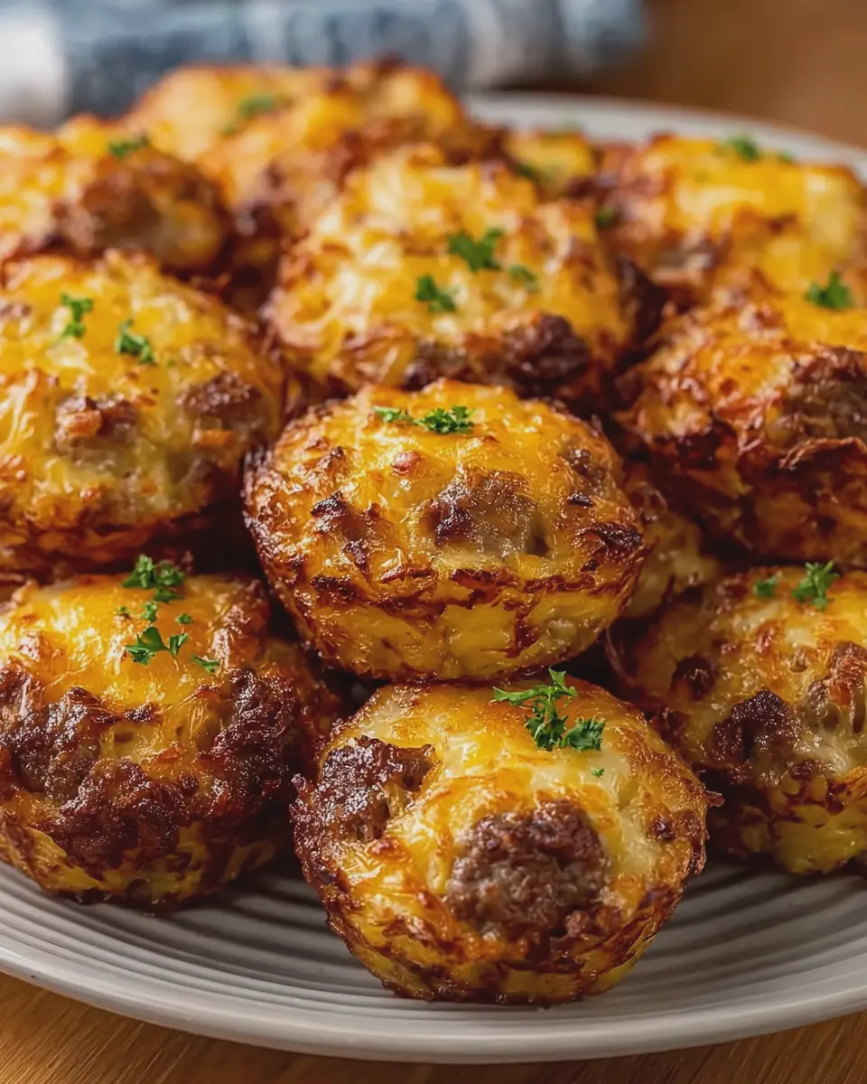 Cheesy Beef Sausage Hashbrown Bites: Easy &amp; Irresistibly Delicious