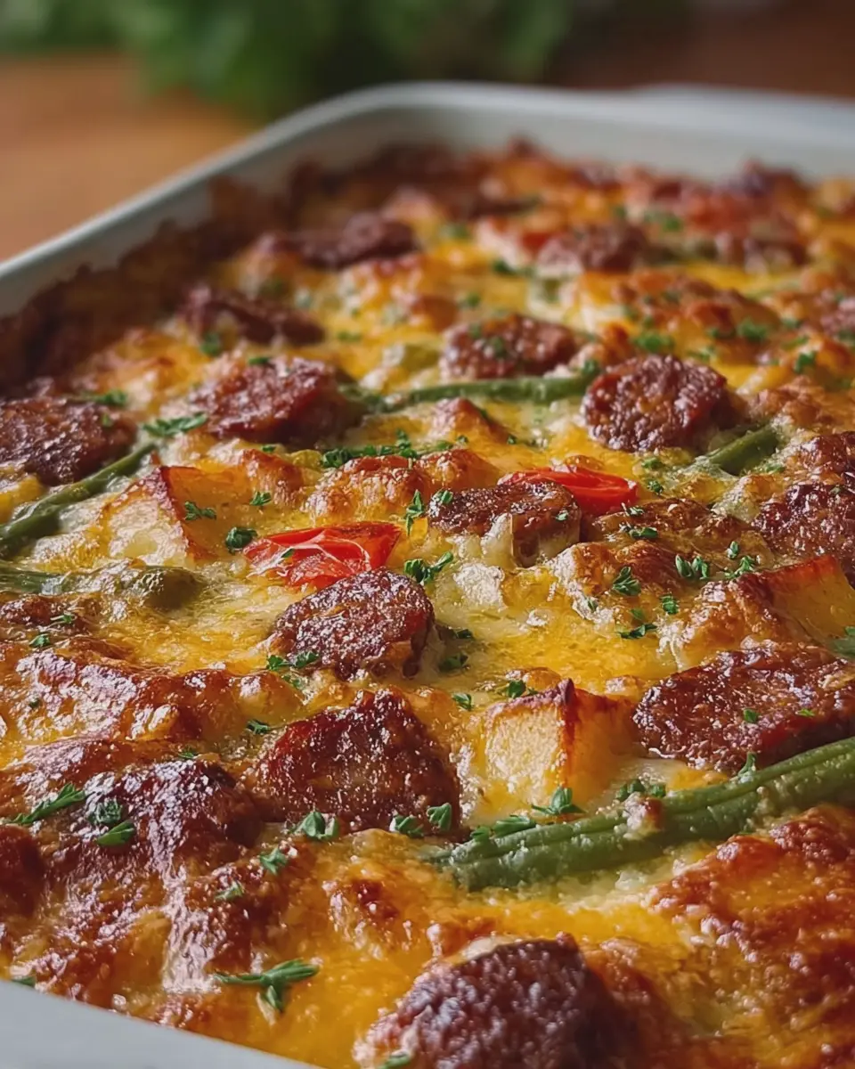 Southern Beef Sausage and Green Bean Casserole: Easy Comfort Food