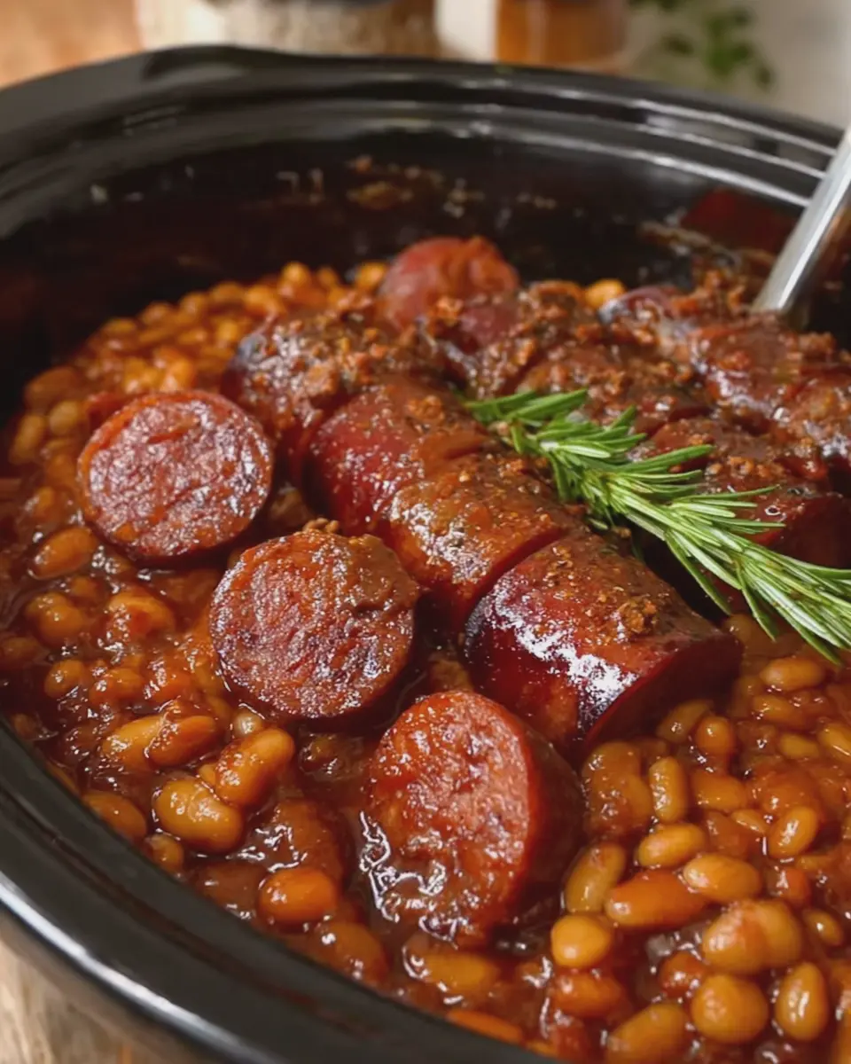 Crockpot BBQ Beef Sausage and Baked Beans: Easy Family Comfort Food