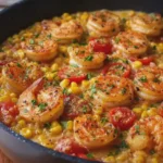 Creamy Cajun Shrimp and Corn Skillet