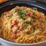 Crockpot Chicken Spaghetti