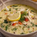 Avgolemono Greek Lemon Chicken Soup