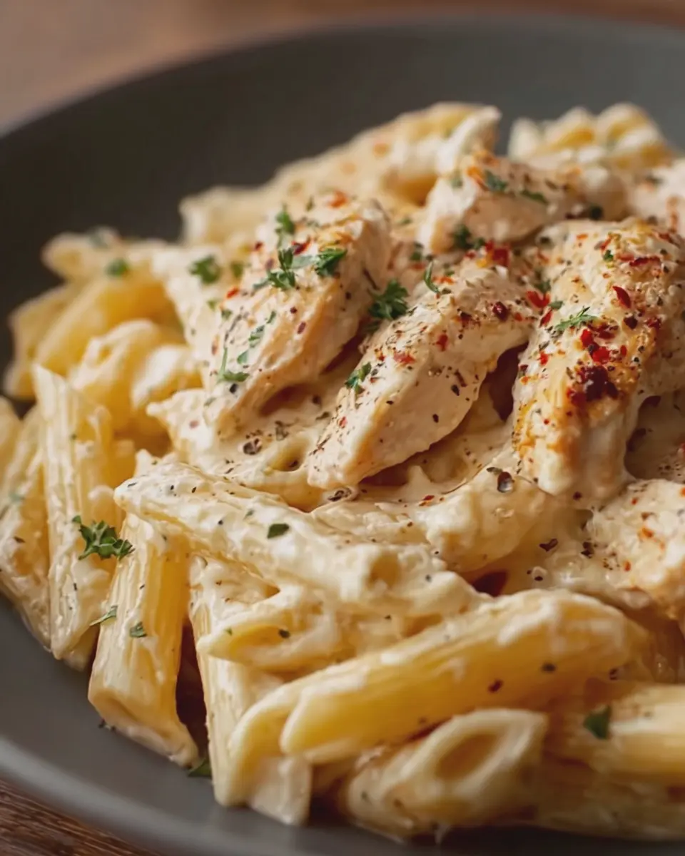 Creamy Chicken Penne: Indulgent Garlic Butter Cream Cheese Delight