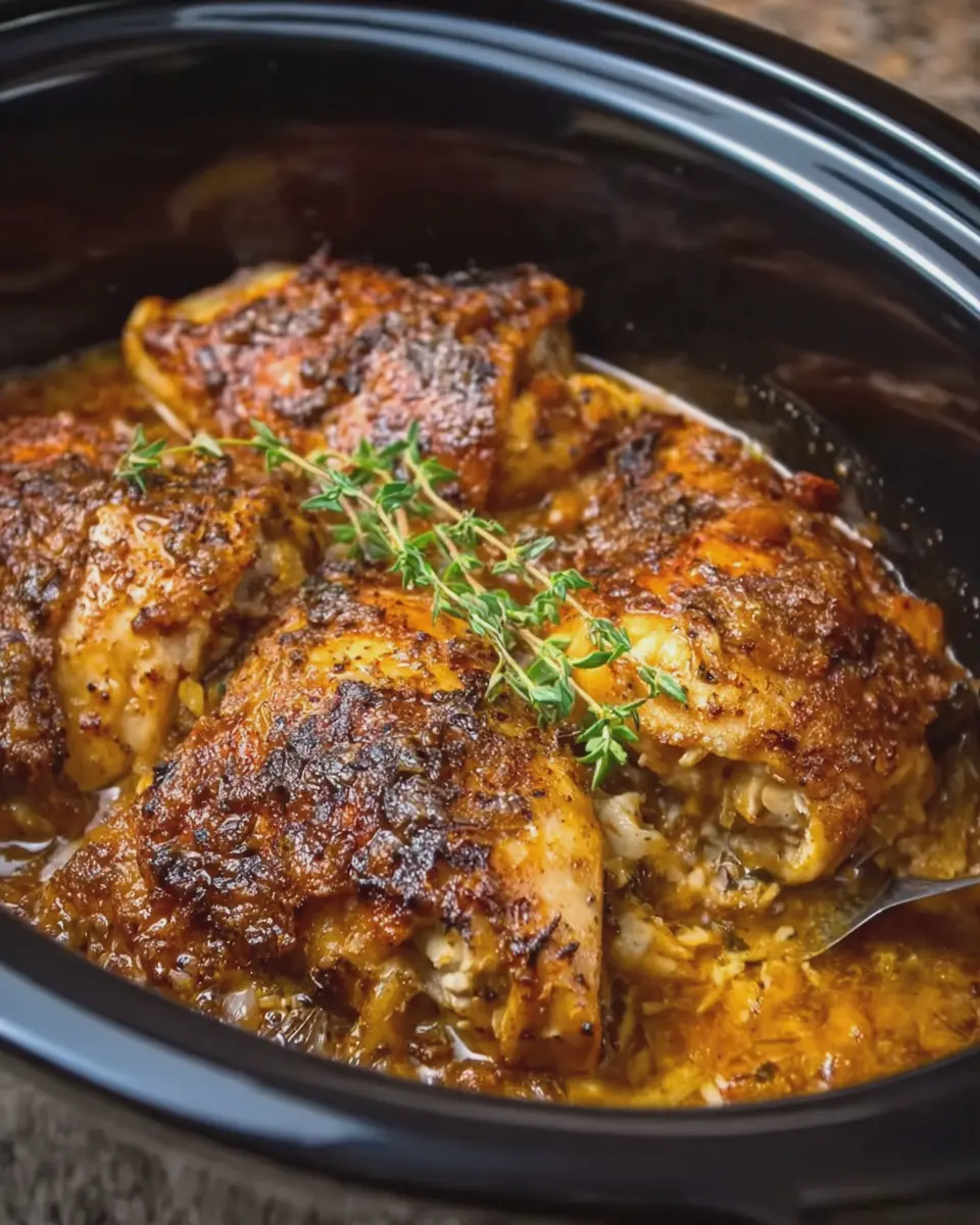 Slow Cooker 3-Ingredient Savory Chicken Effortlessly Delicious