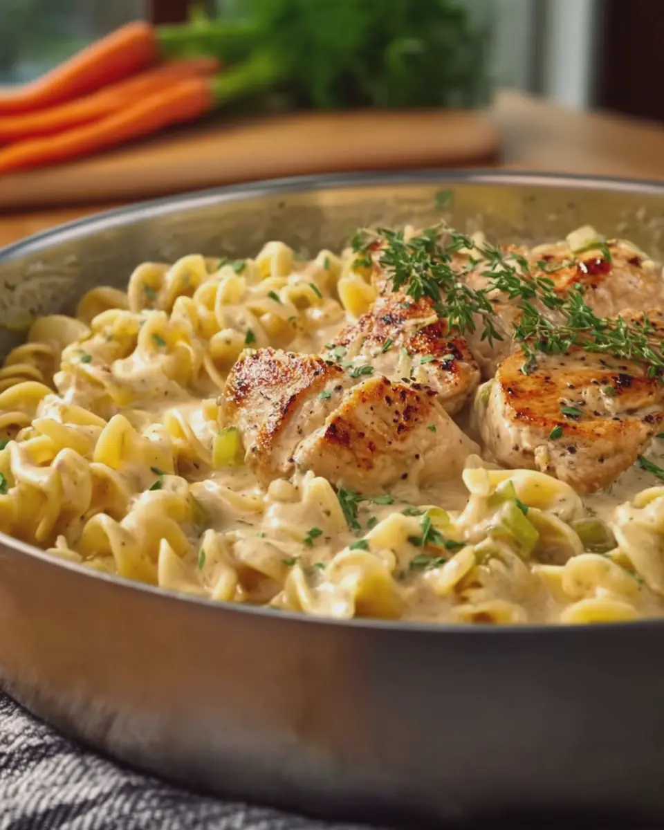 Creamy Chicken with Egg Noodles: The Best Comfort Food Delight