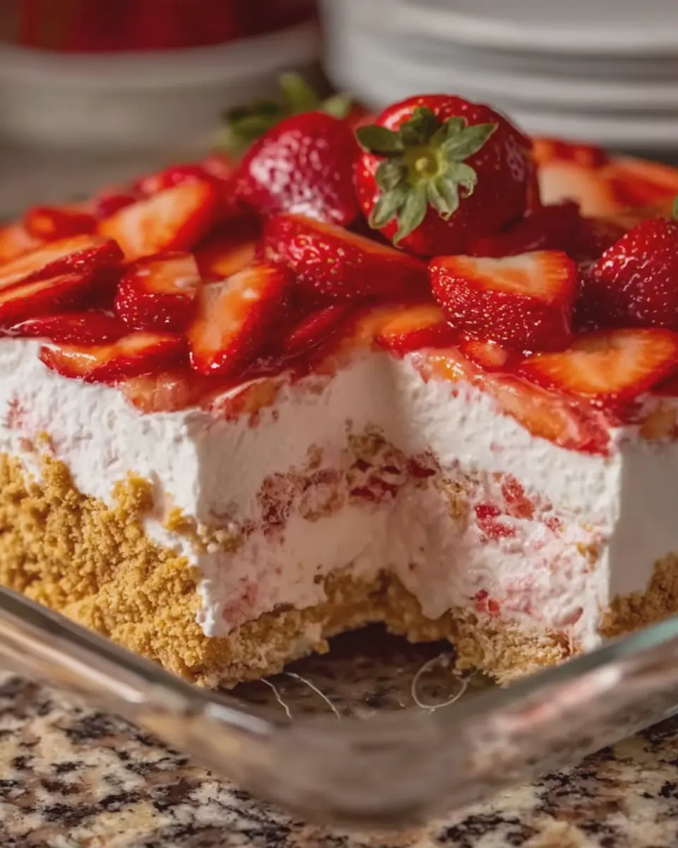 No Bake Strawberry Shortcake Lush: Indulgent Delight for Summer