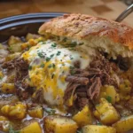 Crockpot Steak and Potato Mega Melt