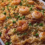 Dump and Bake Seafood Rice
