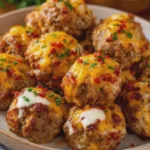 Rotel Cream Cheese Beef Sausage Balls