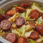 Slow Cooker 3 Ingredient Kielbasa and Cabbage