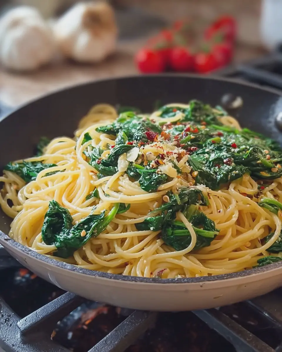 Spaghetti with Garlic and Spinach: Easy Recipe for Heartfelt Comfort