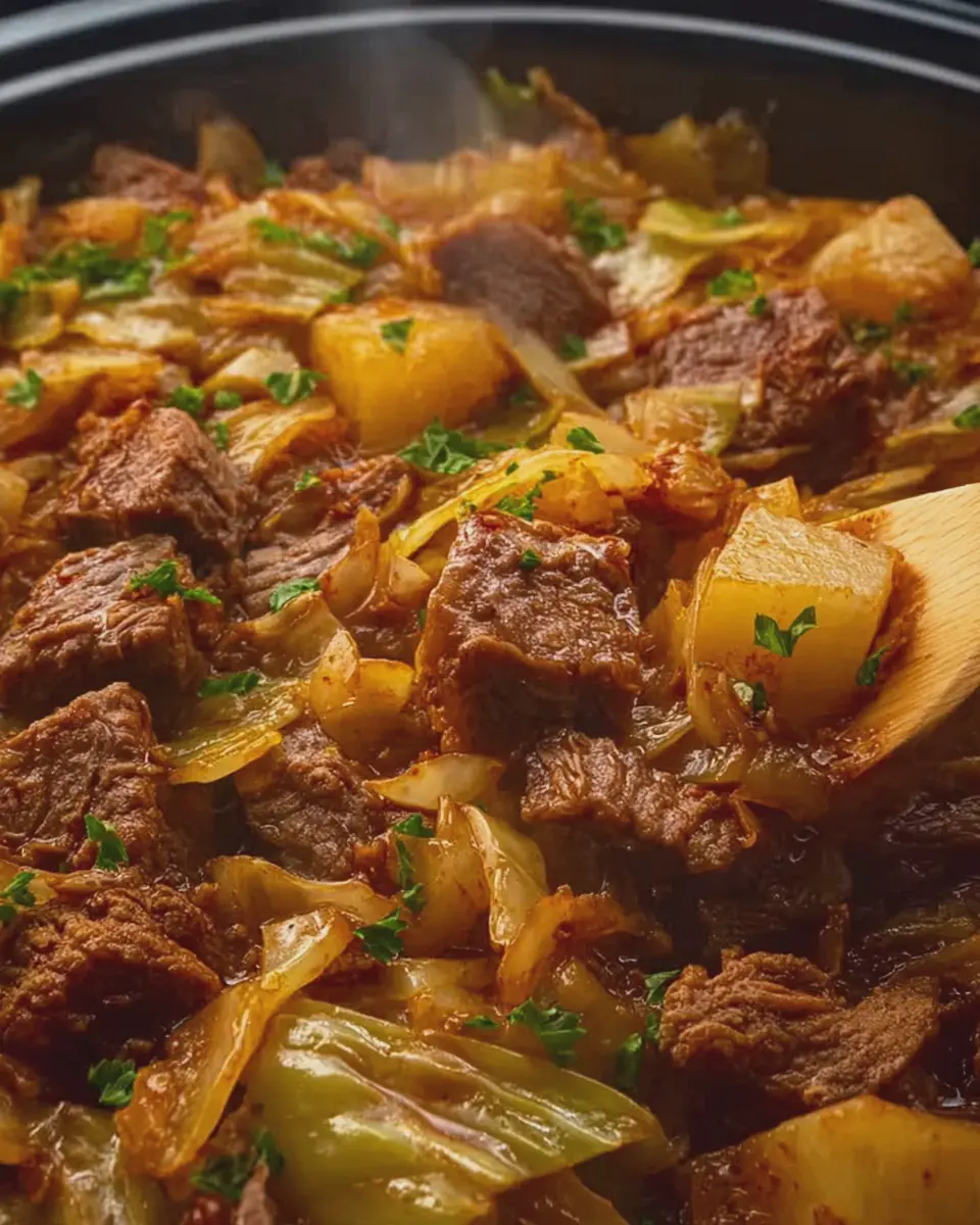 Slow Cooker Amish Cabbage Beef: Easy Comfort Food Delight