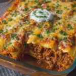 Cheesy Ground Beef Enchilada Bake
