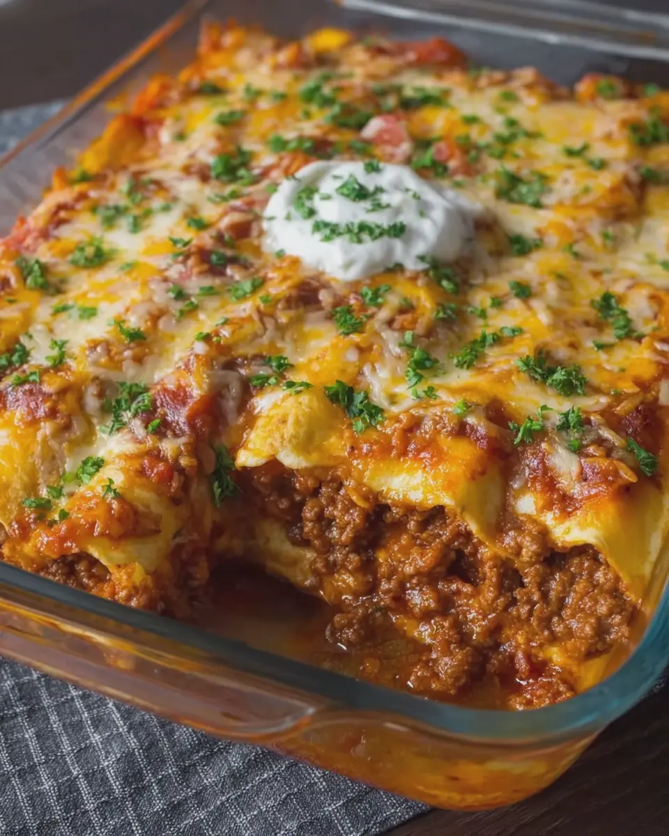 Cheesy Ground Beef Enchilada Bake: Easy Weeknight Comfort Food