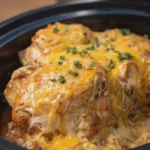Slow Cooker 4-Ingredient Amish Chicken and Cheese