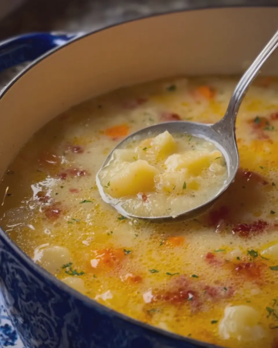Old-Time Potato Soup: A Comforting Twist with Turkey Bacon