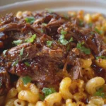Slow Cooker Sweet and Smoky BBQ Beef Brisket Mac and Cheese