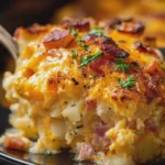 Slow Cooker Cheesy Chicken Ham and Potato Casserole