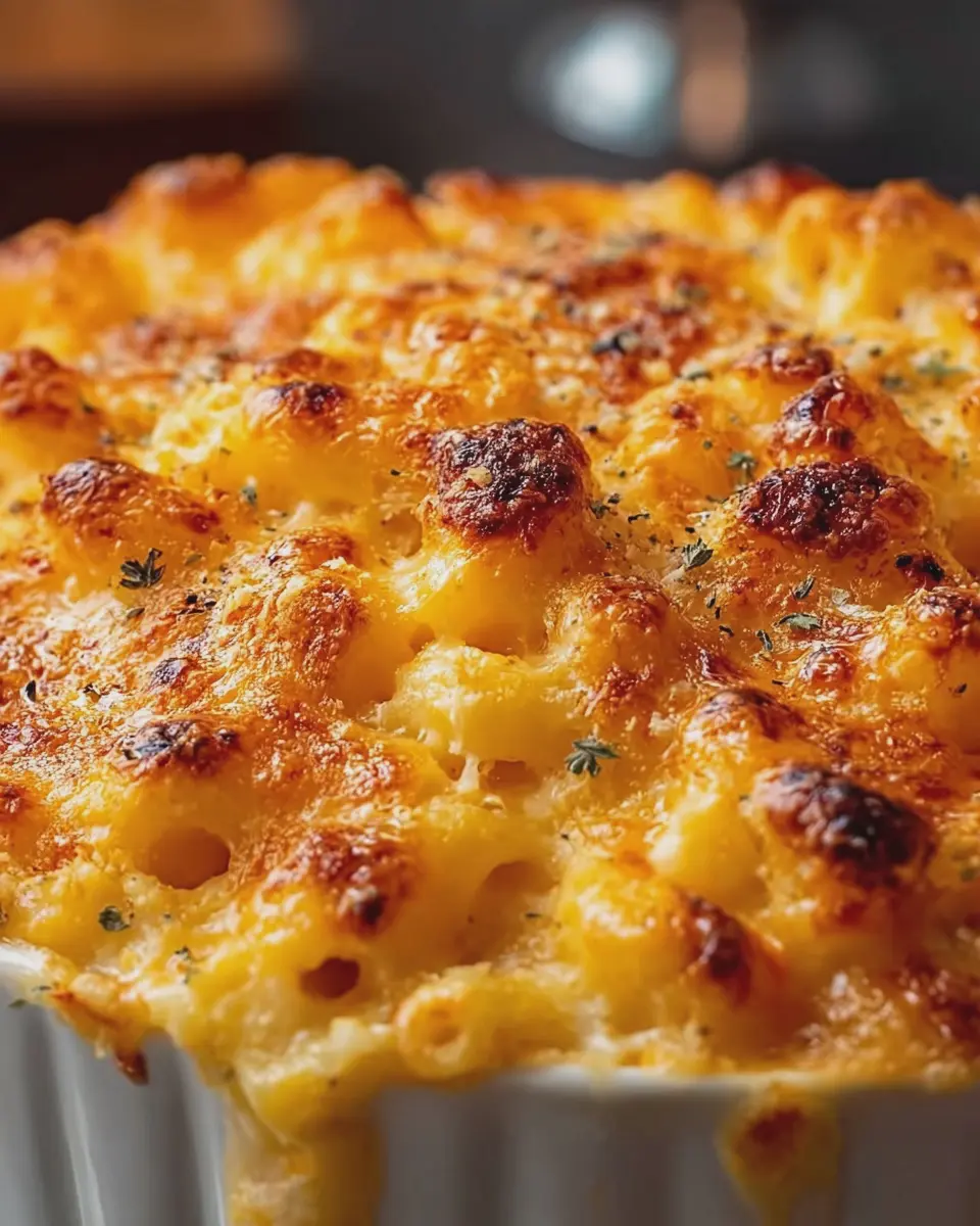 Baked Extra Cheesy Mac and Cheese: Indulgent Turkey Bacon Delight