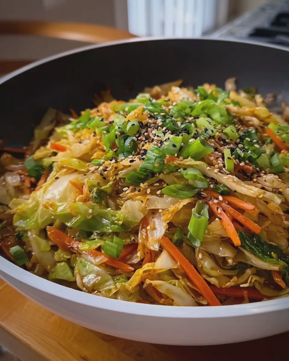 Quick Crunchy Cabbage Stir Fry with Turkey Bacon Delight