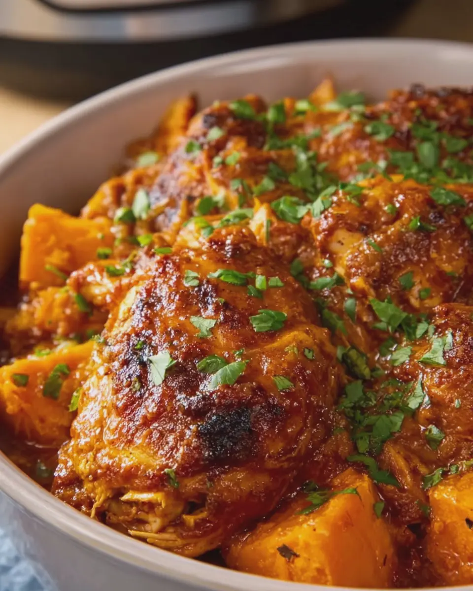 Crockpot Southern BBQ Chicken: Easy Recipe with Sweet Potatoes
